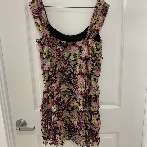 Suzi Chin for Maggy Boutique Tiered Purple Flower Dress - Picture 4 of 5